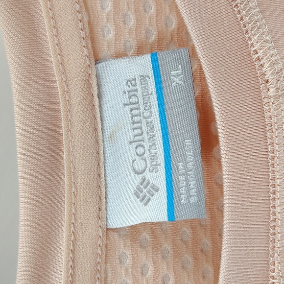 Columbia Pullover Top Size XL Peach Vented Sides Sleeves and Upper Back - Picture 5 of 8